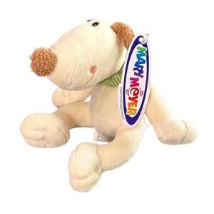 Y2K Tan brown Plush dog puppy Toy- Mary Meyers NWT- sits up little Schnozz